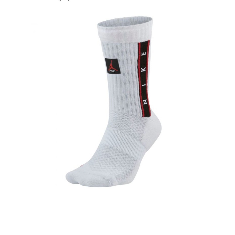 New JORDAN LEGACY CREW SOCKS Medium Men – White CU7905-100